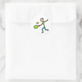 Pickleball Runder Aufkleber (Tasche)