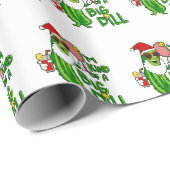 Pickleball Santa Big Dill Geschenkpapier (Rolleneckpunkt)