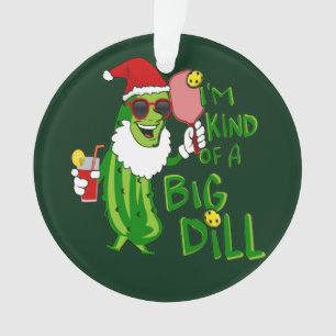 Pickleball Santa Big Dill Ornament