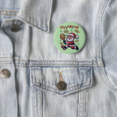 Pickleball Santa Claus Weihnachten Button (Beispiel)