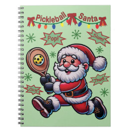Pickleball Santa Claus Weihnachten Notizblock