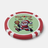 Pickleball Santa Claus Weihnachten Pokerchips (Einzeln)