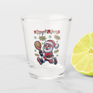 Pickleball Santa Claus Weihnachten Schnapsglas