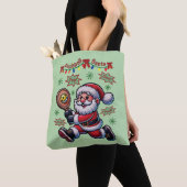 Pickleball Santa Claus Weihnachten Tasche (Von Nahem)