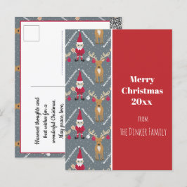 Pickleball Santa 🎅 Frohe Weihnachten 🎁 Postkarte