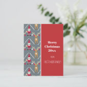 Pickleball Santa 🎅 Frohe Weihnachten 🎁 Postkarte (Stehend Vorderseite)