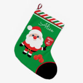 Pickleball 🎅 Santa  Großer Weihnachtsstrumpf (Vorderansicht (hängend))