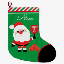 Pickleball 🎅 Santa  Großer Weihnachtsstrumpf
