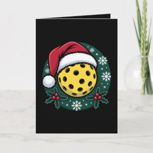 Pickleball Santa-Hut Holunder Weihnachten Urlaub X Karte
