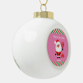 Pickleball 🎅 Santa Keramik Ball Keramik Kugel-Ornament (Links)