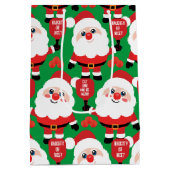 Pickleball Santa Mittlere Geschenktüte (Rückseite)