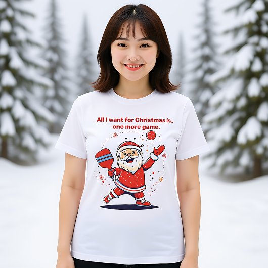 Pickleball 🎅 Santa noch ein Spiel Tri-Blend Shirt
