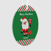 Pickleball 🎅 Santa Ornament (Vorderseite)
