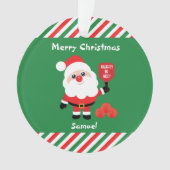Pickleball 🎅 Santa Ornament (Vorderseite)