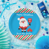 Pickleball 🎅 Santa Paper Plate Pappteller (Party)