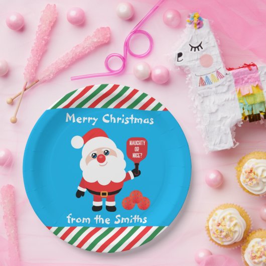 Pickleball 🎅 Santa Paper Plate Pappteller (Party)