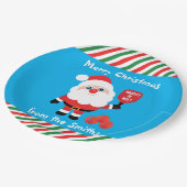 Pickleball 🎅 Santa Paper Plate Pappteller (Schrägansicht)