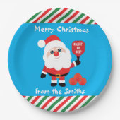 Pickleball 🎅 Santa Paper Plate Pappteller (Vorderseite)