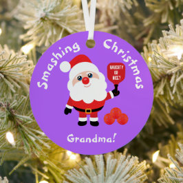 Pickleball 🎅 Santa Star Metal Ornament Aus Metall
