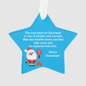 Pickleball 🎅 Santa Star Ornament (Rückseite)