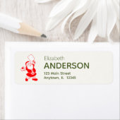 Pickleball Santa White Weihnachten Rücksendeadress (Insitu)