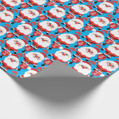 Pickleball Santa Wrapping Paper Geschenkpapier (Ecke)