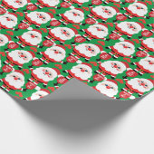 Pickleball Santa Wrapping Paper Geschenkpapier (Ecke)