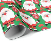Pickleball Santa Wrapping Paper Geschenkpapier (Rolleneckpunkt)