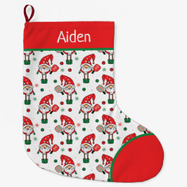 Pickleball Santas Großer Weihnachtsstrumpf