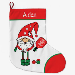 Pickleball Santas Grosses Weihnachtsfest Strumpf Großer Weihnachtsstrumpf