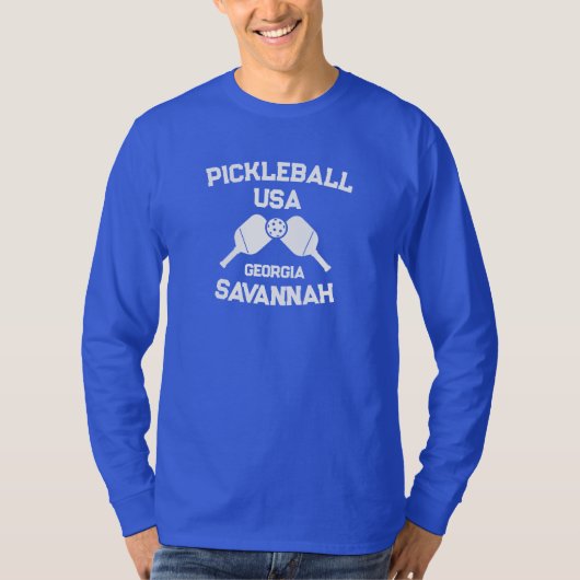 Pickleball Savannah Georgia USA Custom T-Shirt (Vorderseite)