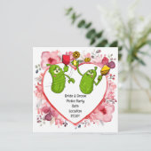 Pickleball Save the Date Wedding Funny Einladung (Stehend Vorderseite)