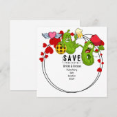 Pickleball Save the Date Wedding Funny Einladung (Vorne/Hinten)