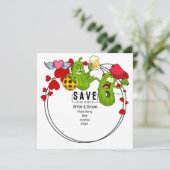 Pickleball Save the Date Wedding Funny Einladung (Stehend Vorderseite)