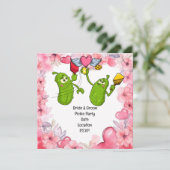 Pickleball Save the Date Wedding Funny Einladung (Stehend Vorderseite)