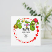 Pickleball Save the Date Wedding Funny Einladung (Stehend Vorderseite)