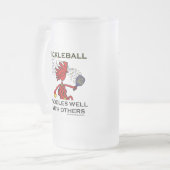 Pickleball schaufelt gut mit anderen mattglas bierglas (Vorderseite Links)