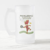Pickleball schaufelt gut mit anderen mattglas bierglas (Links)