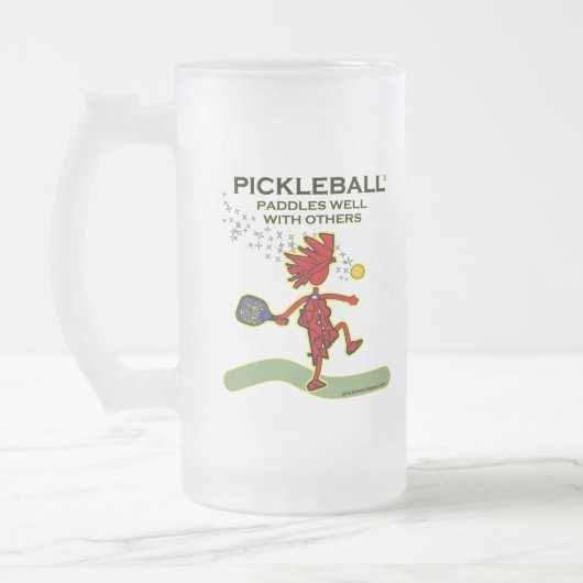 Pickleball schaufelt gut mit anderen mattglas bierglas (Links)