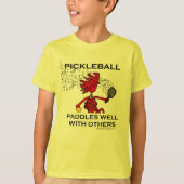 Pickleball schaufelt gut mit anderen T-Shirt (Vorderseite)