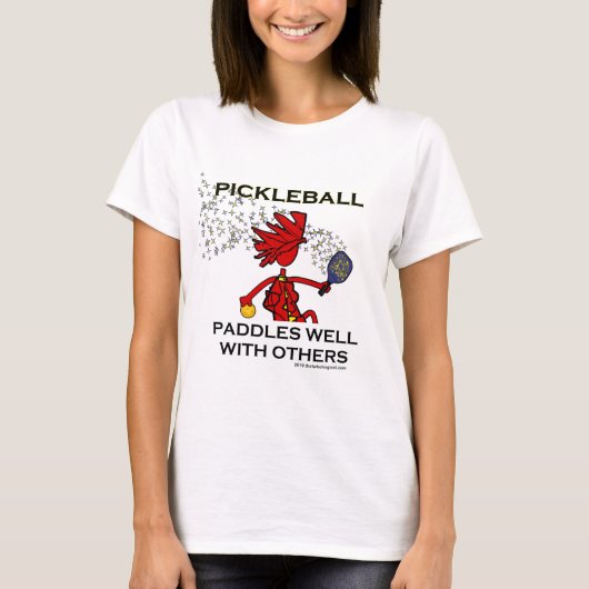 Pickleball schaufelt gut mit anderen T-Shirt (Vorderseite)