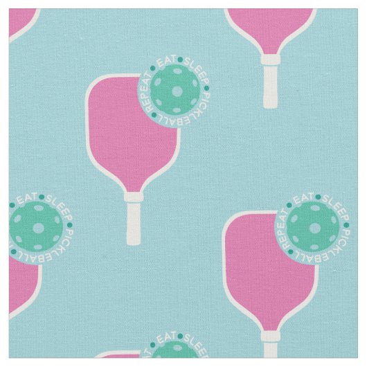 Pickleball: Schlaf essen, pickleball, pink, minze Stoff (Nahaufnahme)