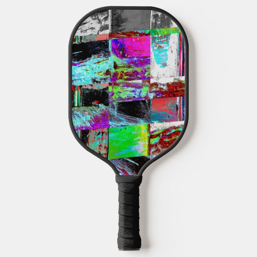 Pickleball-Schläger – Abstrakter Raster Pickleball Schläger (Vorderseite)