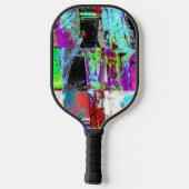 Pickleball-Schläger – Abstrakter Raster Pickleball Schläger (Rückseite)
