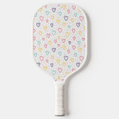 Pickleball-Schläger Bunte Herzen  Pickleball Schläger (Vorderseite)