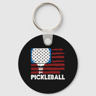Pickleball-Schläger Flagge Pickle Ball Patriot Män Schlüsselanhänger