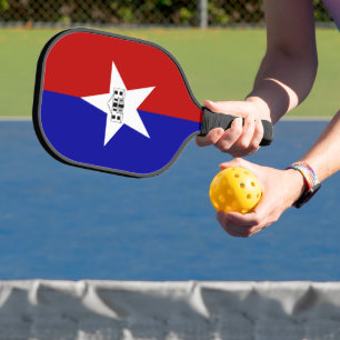 Pickleball-Schläger mit der Flagge von San Antonio Pickleball Schläger