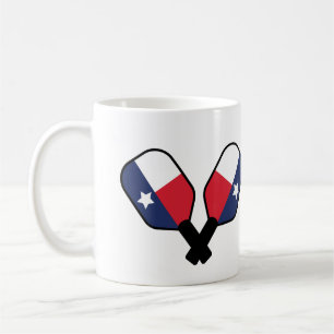 Pickleball-Schläger mit Texas-Flagge-Kaffeetasse Kaffeetasse