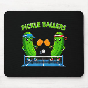 Pickleball-Schläger-Spieler lustige Pickle-Baller- Mousepad