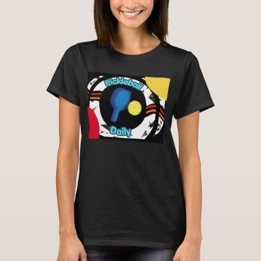 Pickleball-Schläger-Ständer-Geschenk T-Shirt (Vorderseite)